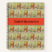ヴィンテージタロットカードサンムーンスターカスタムズ ノートブック (正面)