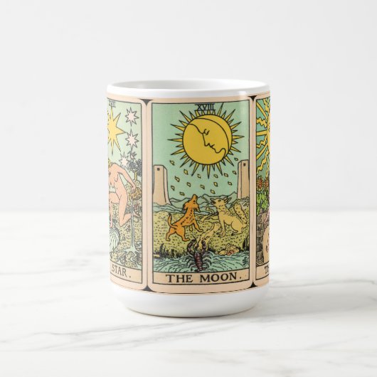 ヴィンテージタロットカードサンムーンスターズ コーヒーマグカップ (中央)