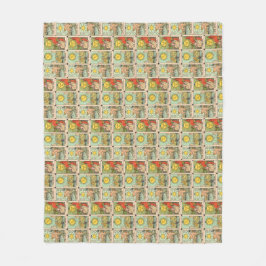 ヴィンテージタロットカードサンムーンスターズ フリースブランケット