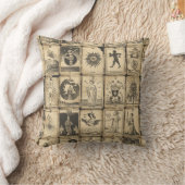 ヴィンテージタロットカードボーホクレルテンシャルパターン クッション (ブランケット)