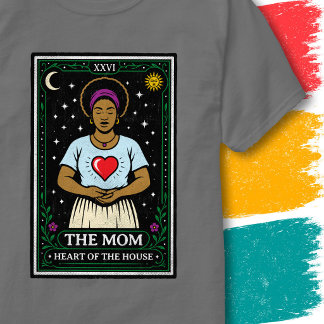 ヴィンテージタロットカード ママ ハート・オブ・ザ・ハウス マザー Tシャツ