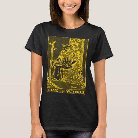 ヴィンテージタロットカードWANDS KINGのスーツ Tシャツ (正面)