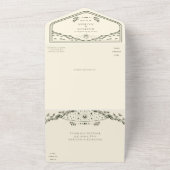 ヴィンテージタロット結婚のオールインワン招待状 オールインワン招待状 (外側)