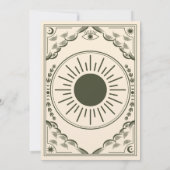 ヴィンテージタロット結婚ゴシックの写真Save the Date 招待状 (裏面)