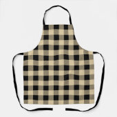 ヴィンテージタンアンドブラックバッファロープレイド エプロン (正面)