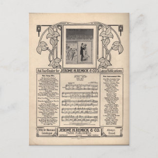 ヴィンテージタンゴシート音楽 ポストカード