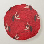 ヴィンテージタンゴフラメンコダンスパターン ラウンドクッション (裏面)