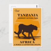 ヴィンテージタンザニアアフリカセレンティ国立公園 ポストカード (正面/裏面)