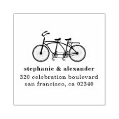 ヴィンテージタンデムカスタムウェディング名差出人住所 ラバースタンプ (インプリント)