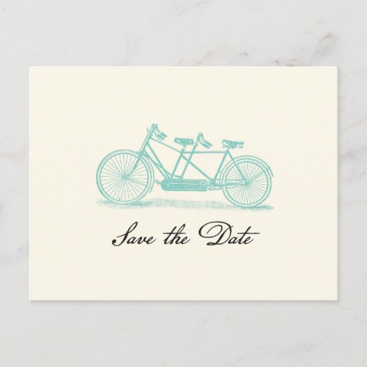 ヴィンテージタンデムバイク日付ポストカードの保存 案内ポストカード (正面)
