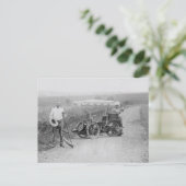 ヴィンテージタンデム三輪車 ポストカード (スタンド正面)