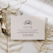 ヴィンテージタンデム自転車ウェディングレセプションカード エンクロージャーカード