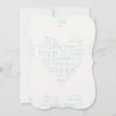 ヴィンテージタンデム自転車ハートタイポグラフィ結婚ズ 招待状 (裏面)