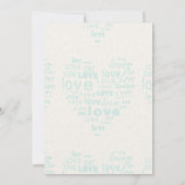 ヴィンテージタンデム自転車ハートタイポグラフィ結婚ズ 招待状 (裏面)