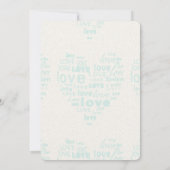 ヴィンテージタンデム自転車ハートタイポグラフィ結婚ズ 招待状 (裏面)