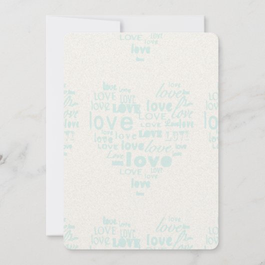 ヴィンテージタンデム自転車ハートタイポグラフィ結婚ズ 招待状 (裏面)