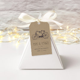 ヴィンテージタンデム自転車結婚式の引き出物有難う ギフトタグ