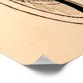 ヴィンテージタンデム自転車読カップルキスをする ポスター (角)