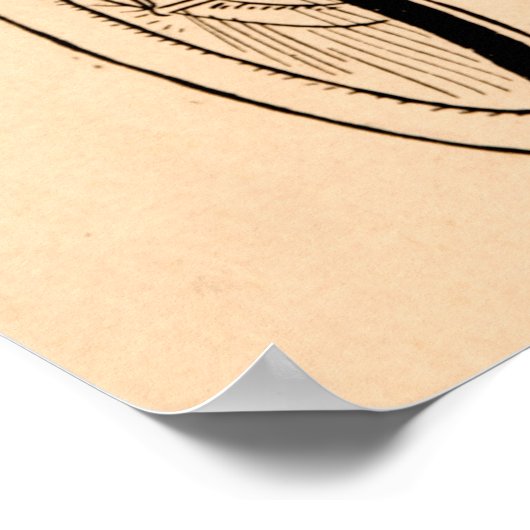 ヴィンテージタンデム自転車読カップルキスをする ポスター (角)