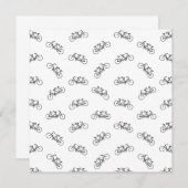 ヴィンテージタンデム自転車2シートバイクカスタムカラー 招待状 (正面/裏面)