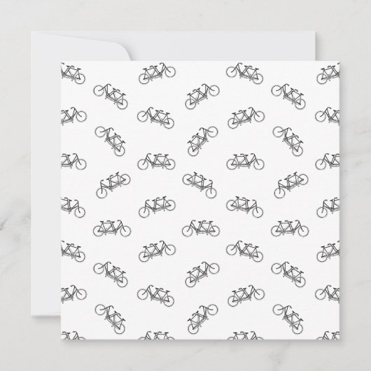 ヴィンテージタンデム自転車2シートバイクカスタムカラー 招待状 (正面)