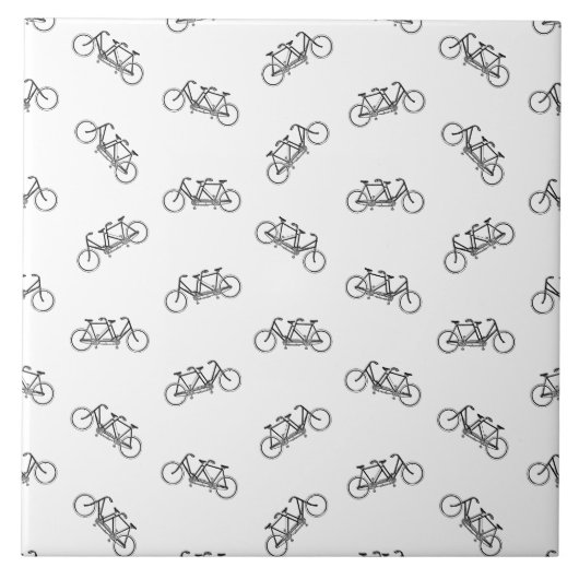 ヴィンテージタンデム自転車2台乗り自転車カスタム色 タイル (正面)