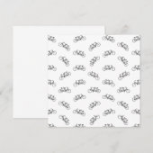 ヴィンテージタンデム自転車 2人乗り 自転車 オーダーメイドカラー 招待状 (正面/裏面)