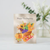 ヴィンテージタンバスケット野菜フローラ感謝祭 シーズンポストカード (スタンド正面)
