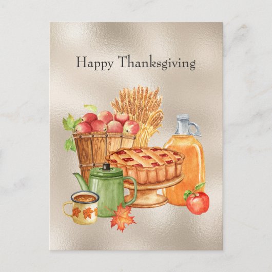 ヴィンテージタンパイアップルサイダー小麦感謝祭 シーズンポストカード (正面)