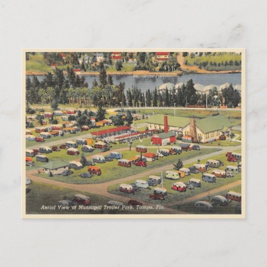 ヴィンテージタンパフロリダシティカルトレーラーパーク ポストカード (正面)