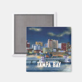 ヴィンテージタンパフロリダ建物アンドベイ マグネット (正面/裏面)