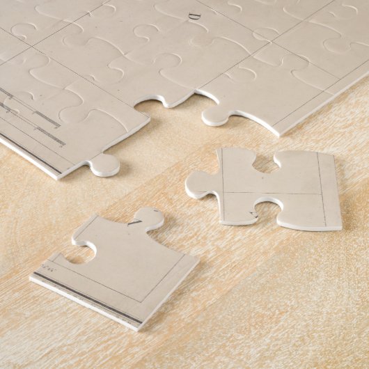 ヴィンテージタンパベイFLの地図(1855) ジグソーパズル (側面)