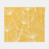 ヴィンテージタンポポ:シームレスパターン フリースブランケット (正面(横))