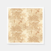 ヴィンテージタンランドスケープ枠（UrnsとColumns付き） スタンダードカクテルナプキン (正面)