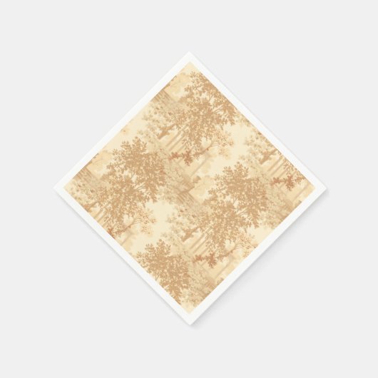 ヴィンテージタンランドスケープ枠（UrnsとColumns付き） スタンダードカクテルナプキン (角)