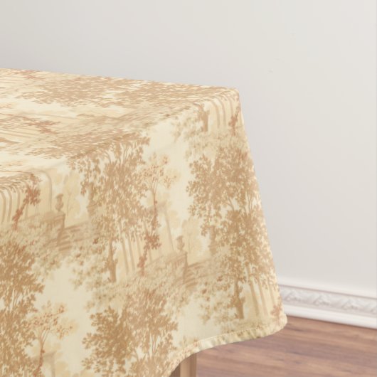 ヴィンテージタンランドスケープ枠（UrnsとColumns付き） テーブルクロス (インサイチュ)