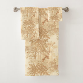 ヴィンテージタンランドスケープ枠（UrnsとColumns付き） バスタオルセット