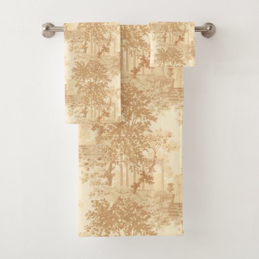 ヴィンテージタンランドスケープ枠（UrnsとColumns付き） バスタオルセット (インサイチュ)