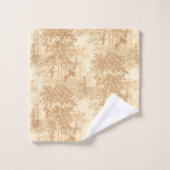 ヴィンテージタンランドスケープ枠（UrnsとColumns付き） バスタオルセット (ウォッシュタオル)