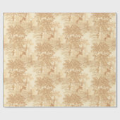 ヴィンテージタンランドスケープ枠（UrnsとColumns付き） ラッピングペーパー (フラット)