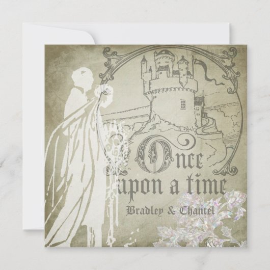 ヴィンテージタン 一度きりのおとぎ話 招待状 (正面)