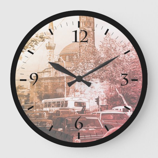 ヴィンテージターキーイスタンブールカラムコンスタンチンラージC ラージ壁時計 (正面)