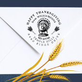 ヴィンテージターキーエレガントサンクスギビング差出人住所 ラバースタンプ