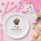 ヴィンテージターキーハッピーサンクスギビング ペーパープレート (パーティー)