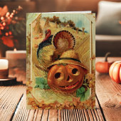 ヴィンテージターキーパンプキン感謝祭 シーズンカード