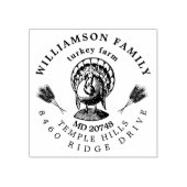 ヴィンテージターキーファームカスタムファームハウスアドレス ラバースタンプ (インプリント)