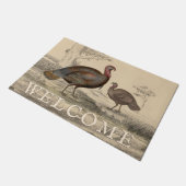 ヴィンテージターキーファームハウスサンクスギビングウェルカム ドアマット (アングル)