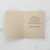 ヴィンテージターキー感謝祭カード シーズンカード (内部)