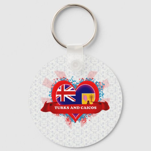 ヴィンテージタークスとカイコスが大好き キーホルダー (正面)