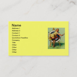 ヴィンテージターゲットアーチェリーピンナップガール 名刺